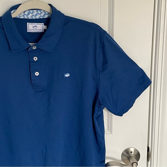 Southern Tide Blue Short Sleeve Polo Shirt - 35489 - Picture 4 of 12